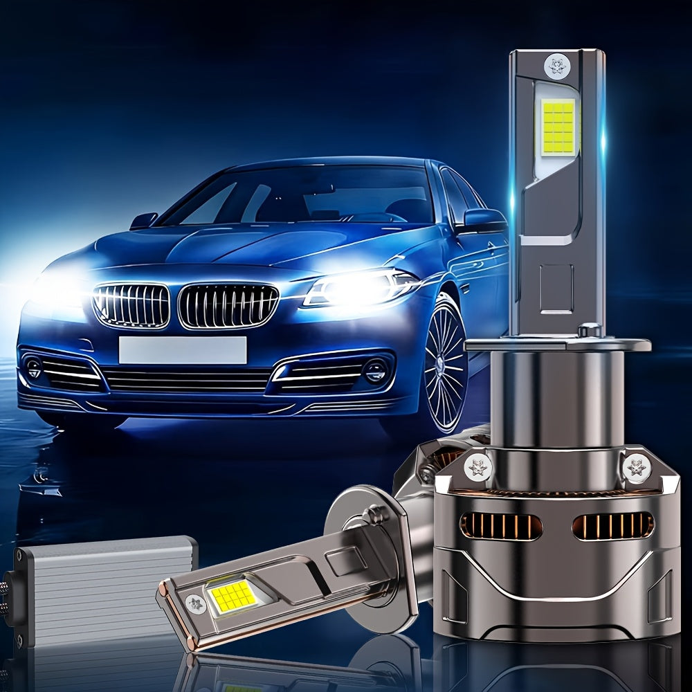 2-Pack 300W Car Headlight Bulbs H4 H7 LED Canbus H1 H8 H11 9005 HB3 9006 HB4 9012 Universal LED Bulbs Car Front Headlight Fog Light 6500K 12V/24V Fits Models 9007/9008-BA37