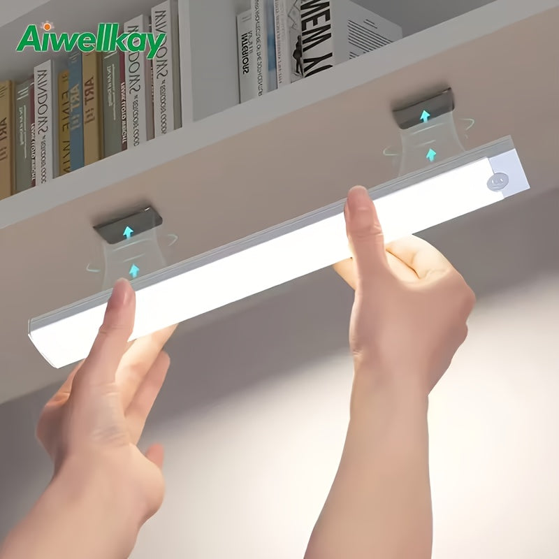 2026 hot sale rechargeable smart motion sensor light, motion sensor LED light strip, with magnetic adhesive and USB-powered smart lighting - wireless floor/ceiling/wall light/cabinet light, suitable for kitchen, wardrobe, staircase