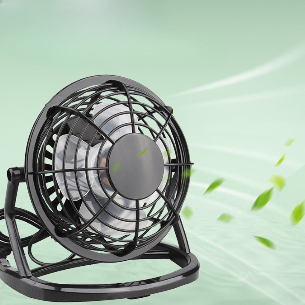 1 Pack USB Powered Mini Desktop Fan, Quiet Small Personal Cooling Fan for Office Dormitory Travel, Space-Saving Design No Battery Needed, Perfect for Laptop Bedside Use