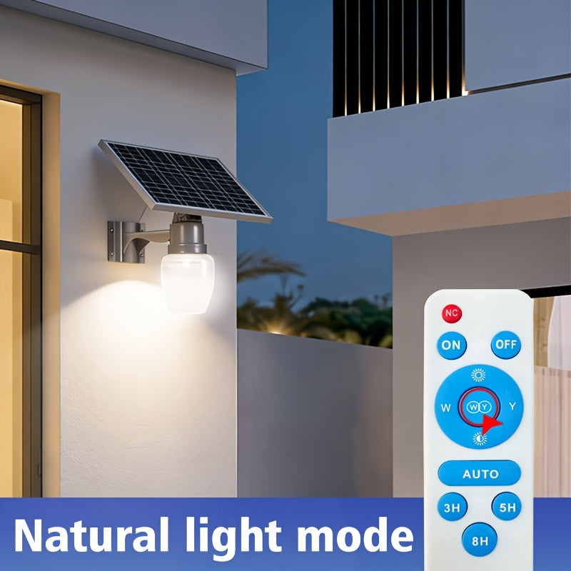 1 Piece Solar Street Light, Remote Control Light Control LED Solar Light, Adjustable Color Temperature 6500K/4000K/3000K Courtyard Light, Perfect for Parking Lots, Courtyards, Gardens, Villas, Outdoor Solar Courtyard Light