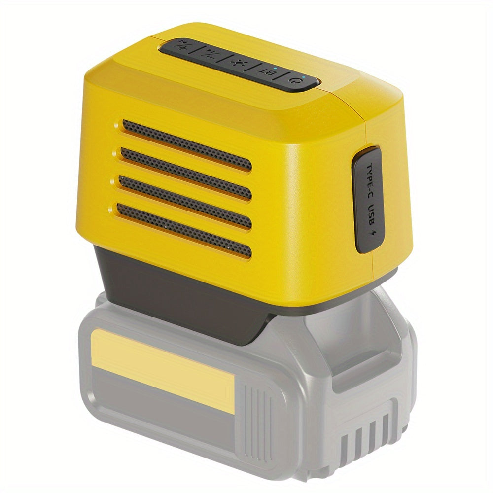SurgeSonic 大音量 HiFi 工地扬声器，适用于 DeWALT 18V 和 20V Max 电池 - 便携式高保真立体声音响，带 USB-A/C 充电、PD20W、低音、无线连接、应急灯，非常适合车库工作、建筑、户外派对、节日礼物（不含电池）、Hi-Fi 便携式盒子