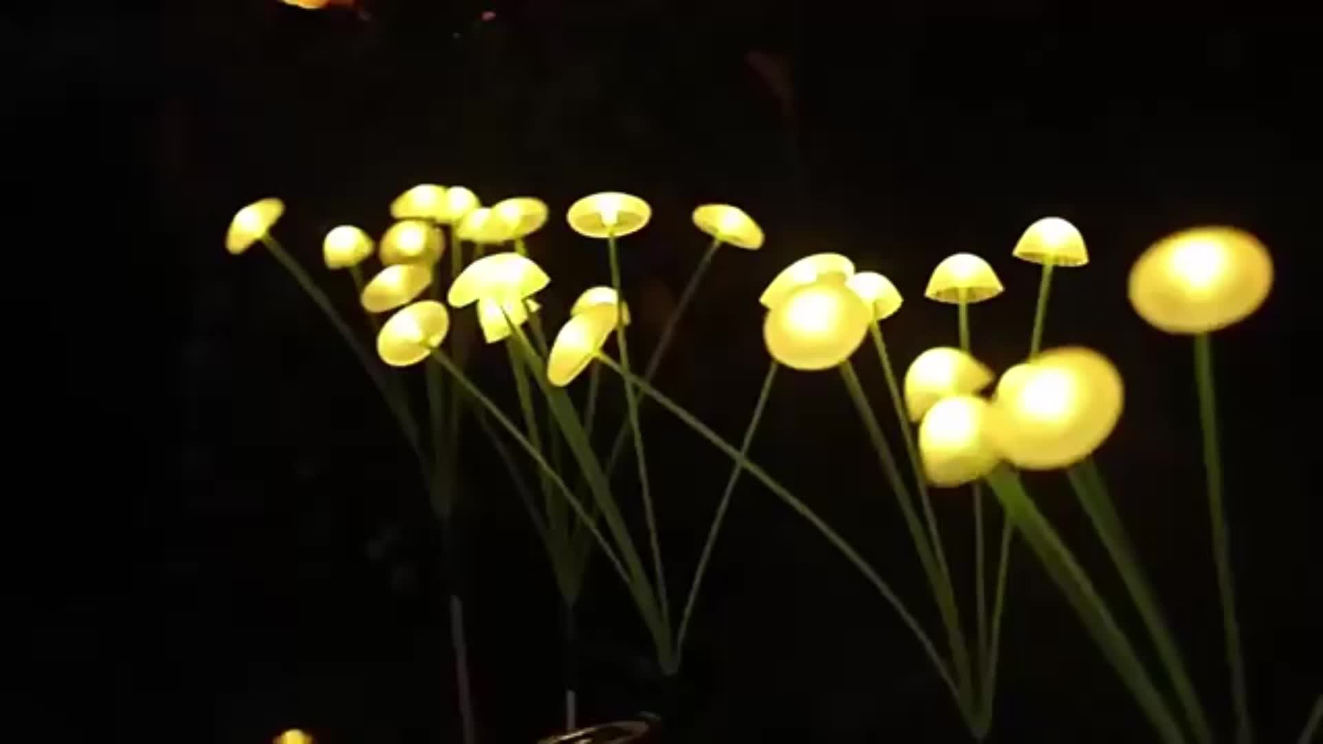 10 LED Solar Garden Mushroom Light 8/6 LED - IP44 Outdoor Courtyard Decorative Light, Perfect for Courtyard, Garden, Lawn, Pathway, Wedding & Festival Aisle Decoration