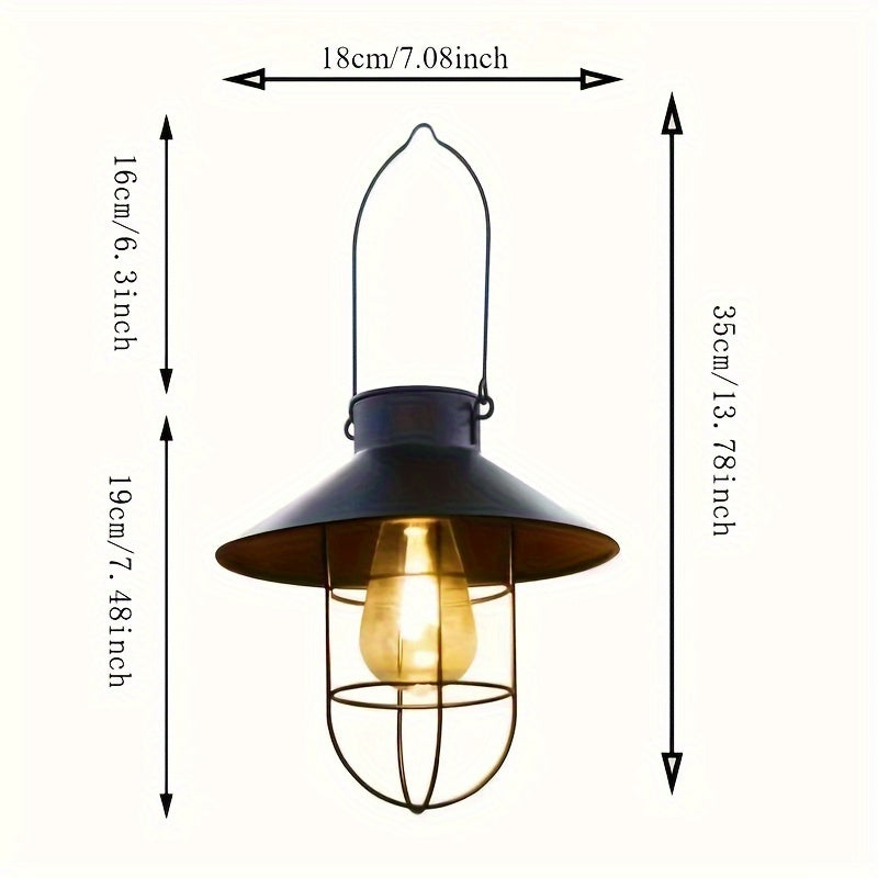 Solar Wrought Iron Courtyard Pendant Light Garden Landscape Lamp Courtyard Garden Balcony Decorative Chandelier Solar Courtyard Decorative Art
