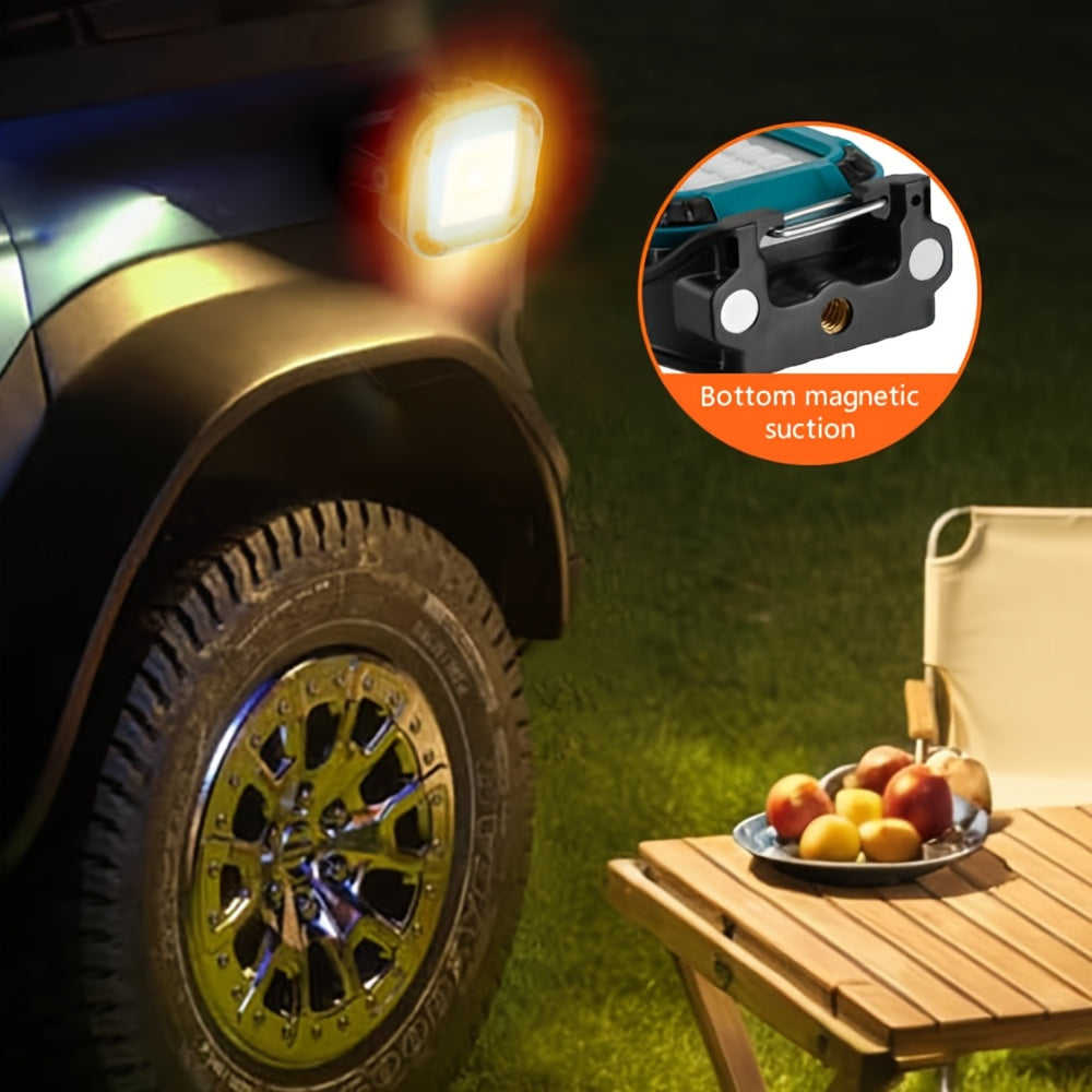 1PC Rechargeable EDC Flashlight, Ultra-Portable Mini COB Work Light with Magnetic Base, 18 Modes Handheld Lamp, 4 Available Models, 360° Rotatable, Pocket & Keychain Size for Outdoor Lighting, Camping, Car Repair, Emergency, Fishing