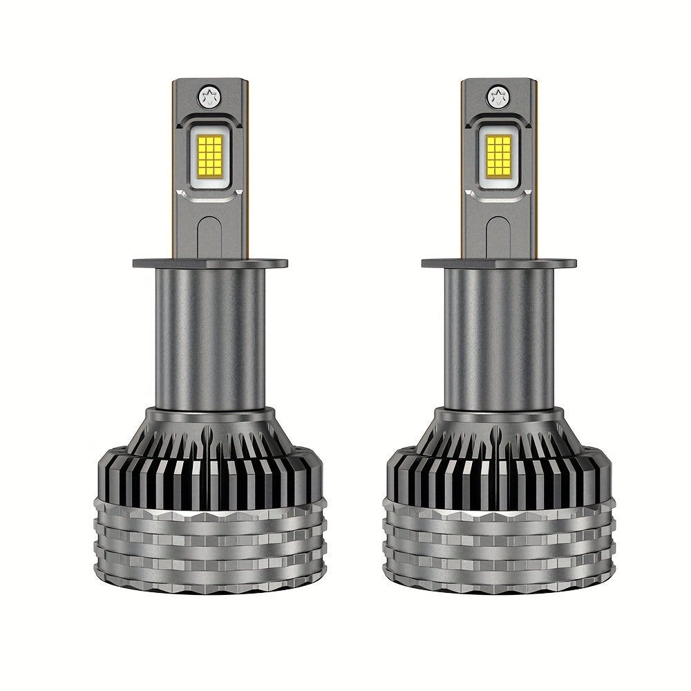 2-Pack H4 H7 LED Car Headlight Bulbs, Canbus Compatible, Including H11, H1, H3, HB3 9005, HB4 9006, 9012, Hir2 9007, and H13. Features 4 Copper Tubes, Emits 6000K White Light, for 12V Vehicles, No Battery Included