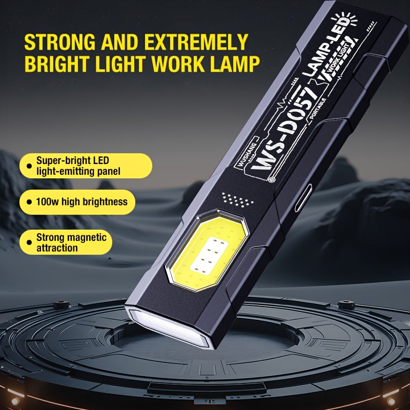 Outdoor LED Flashlight, Portable Mini Pocket Light, Floodlight Work Lamp, 5 Lighting Modes