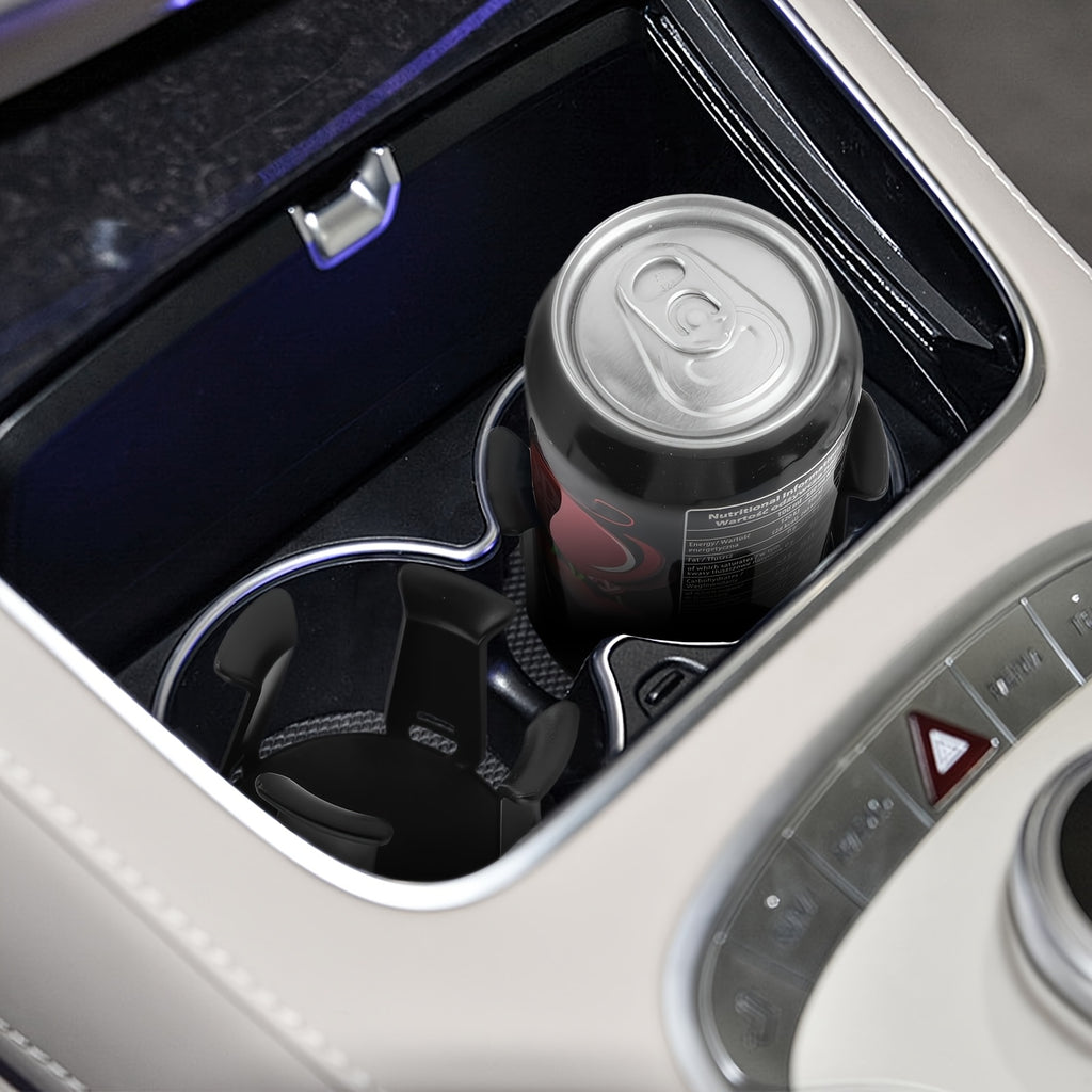 1/2 Pack Car Cup Holder Adapter, 2026 Upgraded Car Cup Holder Adapter with Self-Adjusting Clamping Arms, Built-in Adhesive for Securing Cups and Drinks, Essential Car Cup Holder Adapter