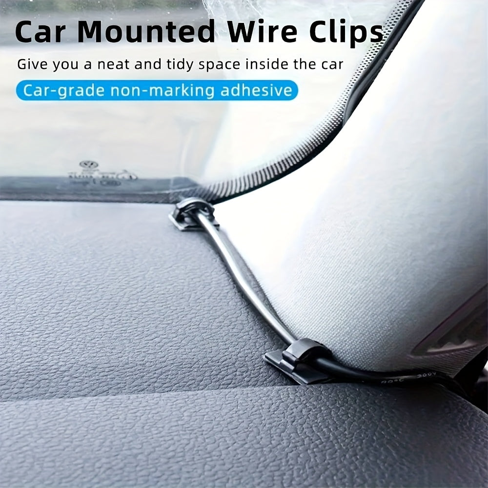 30Pcs Self-Adhesive Cable Clips – Dashcam Wiring Clips for Car, Cable Management Cord Holder, Large Wire Clip