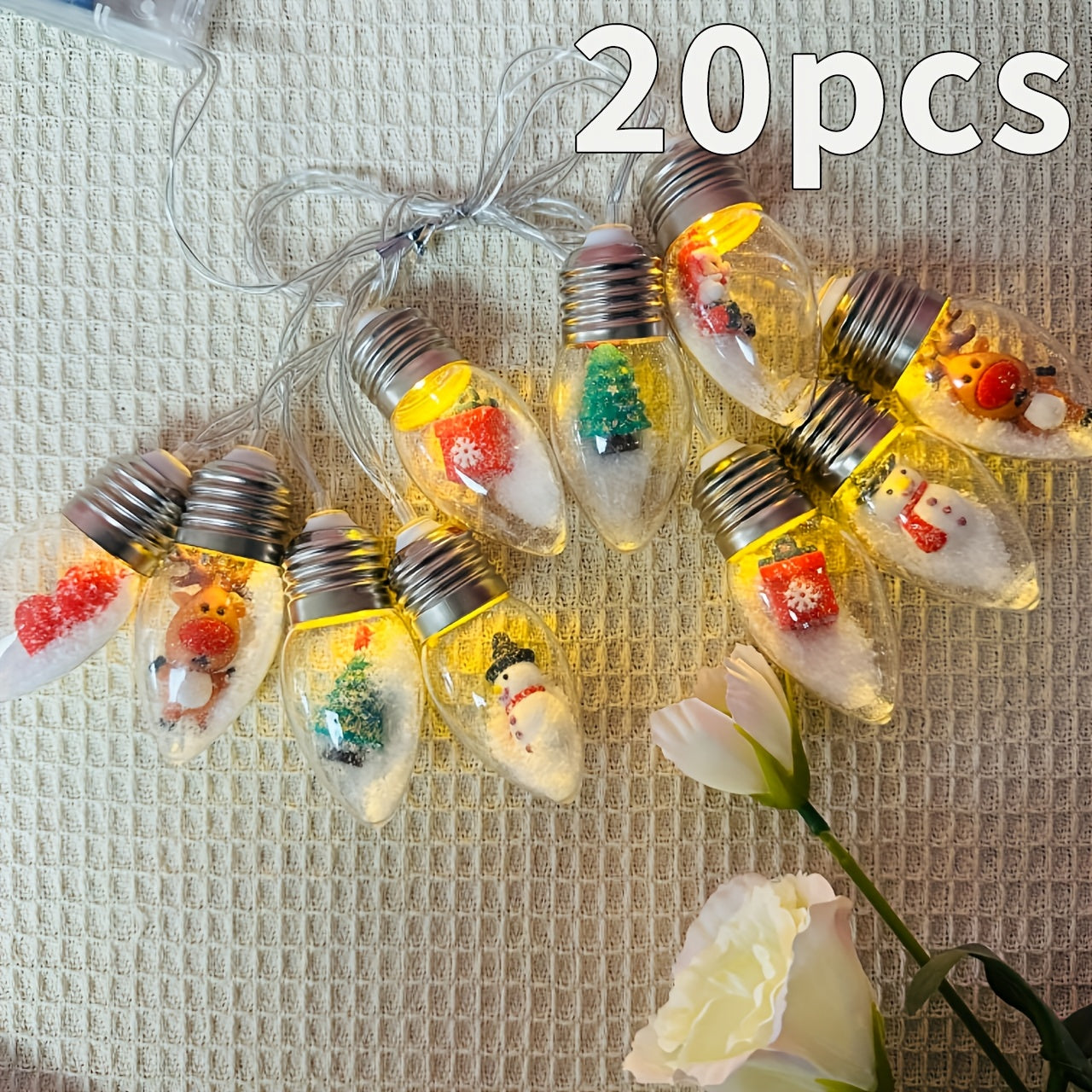 10/20/30入 LED燈泡 - 電池供電 10LED 燈，適用於室內/戶外花園、婚禮、節慶、露營、居家、花園、聖誕節、派個裝飾（不含電池）