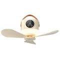 Portable Hanging Fan Light, 2-in-1 Camping Fan with Light, Adjustable Wind Speed, Leather Handle, Mini Silent Fan, Suitable for Bedroom, Dormitory, Office, Travel and Outdoor Use