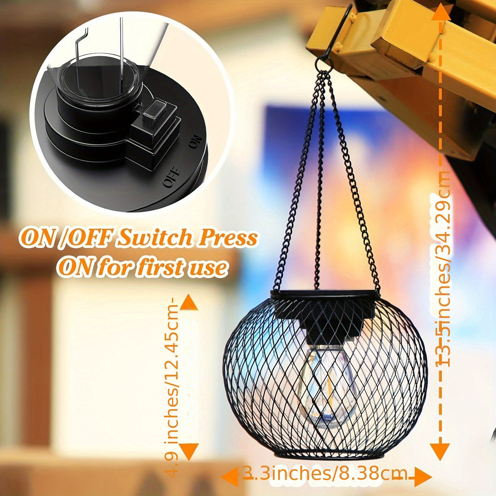 Outdoor Solar Light Upgraded Hanging Solar Light Outdoor Garden Christmas Decorative Lighting Solar Tree Light Perfect for Garden Courtyard Yard Patio Walkway, 2 Pack
