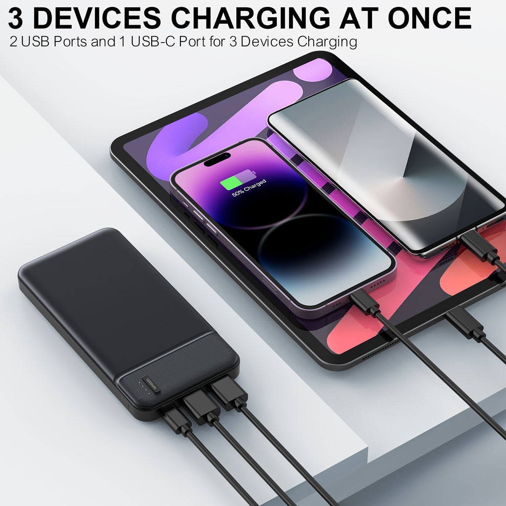 3-Pack Power Bank Portable Charger 10000mAh, PD 22.5W Battery Pack, Slim, Portable.(3 Packs)