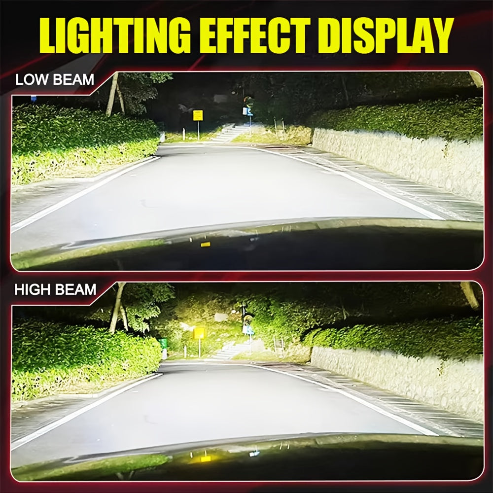 2-Pack H4 H7 9005 9006 H11 H1 H13 Headlight LED Car Headlights, 500% Super Bright, Canbus External Driver, 52500LM, Ultra-Long Life Fast Cooling Fan - B13, No Battery Included