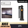 1-Pack, High-Brightness Handheld LED Flashlight, USB Rechargeable, Suitable for Home Use. This Portable Foldable Work Light Features 4 Modes & a Mini COB Flashlight Design.