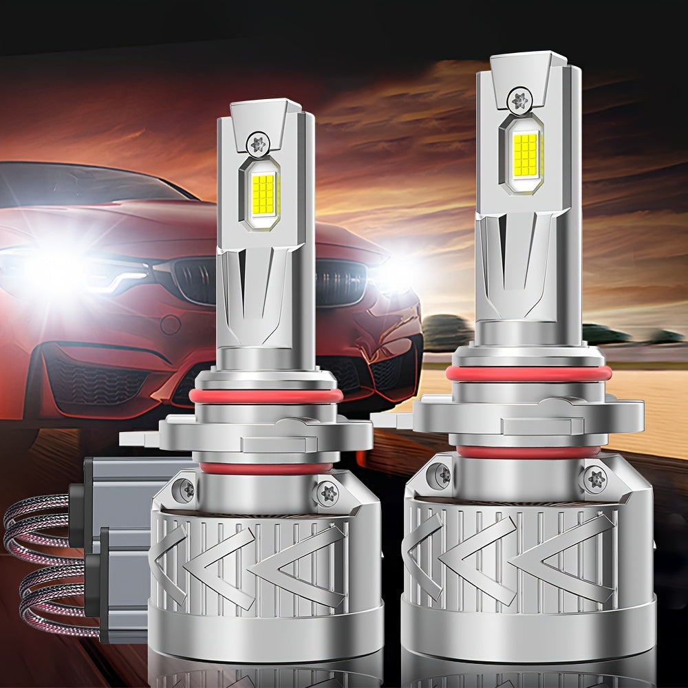 2-Pack H4 LED Headlight Bulbs, Compatible with H1, H4, H7, H11, 9005/HB3, 9006/HB4-O124 Sockets, High Power Design, CAN Bus Error-Free, High/Low Beam Dual Mode, 60,000 Lumens Brightness, 900% High Brightness