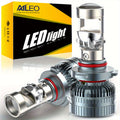 AILEO CAN Bus LED Headlights 9005/9006 with Mini Lens 6000K Super Bright White Light High/Low Beam for Car and Motorcycle