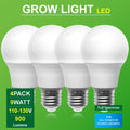 2/4 Pcs Full Spectrum LED Plant Grow Light with E26 Compatible Socket Plug, 6500K Cool White, High Efficiency Indoor Outdoor Use for Seedlings Herbs Succulents Flowering Plants Plug and Play