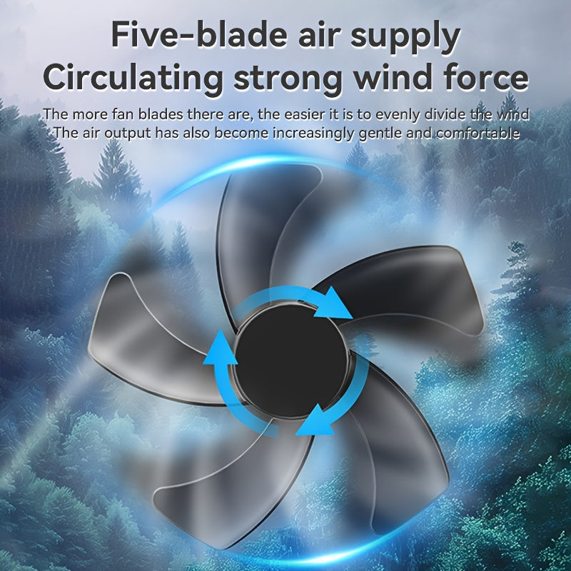 Portable Air Cooling Fan, High-Power Car Fan, 3-Speed Adjustable, Low Noise, Suitable for Sedans, SUVs, Vans and Trucks