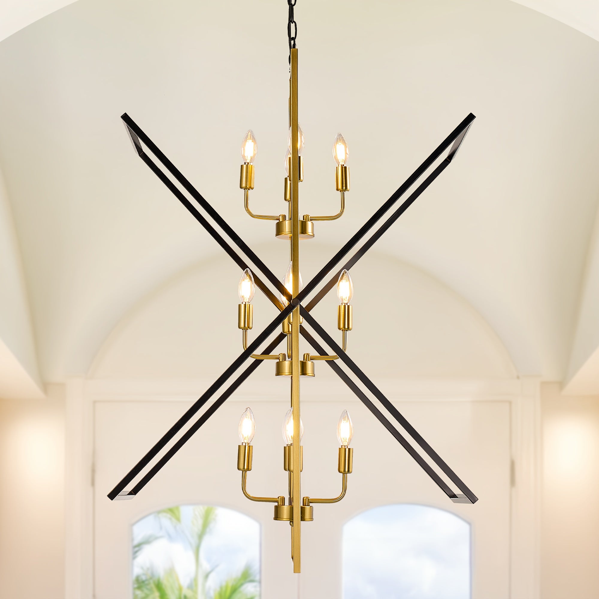 Modern vintage pendant light, with rotatable rectangular frame design