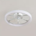 1PC Ceiling Fan with Light, 44.5cm/17.51 Inch LED Fan Light Kit, Compact Ceiling Fan with Remote Control, White Low Profile Ceiling Fan, 6 Speed Levels Smart Dimmable, Suitable for Living Room Bedroom Attic Kitchen Laundry Room Dining Room
