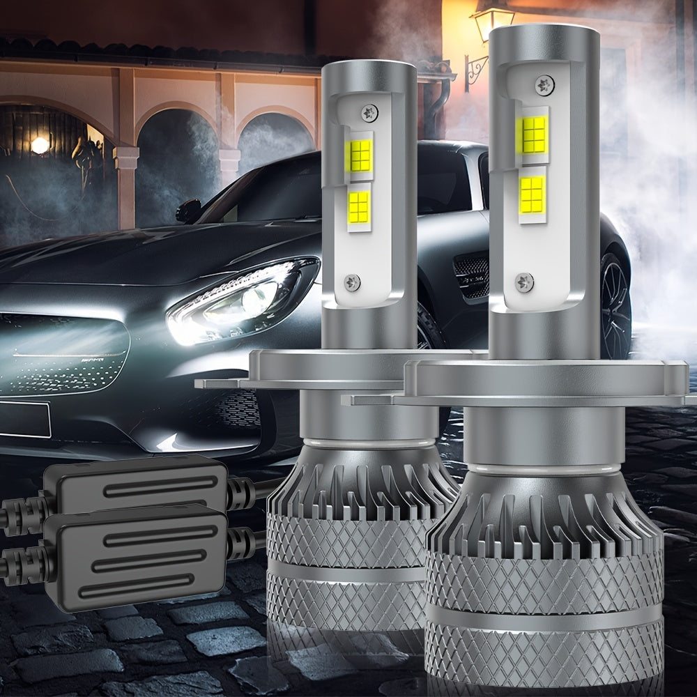 2-Pack Car LED Headlight Bulbs, Providing 29100 Lumens Brightness, 6500K Color Temperature, 220W Power, Designed Canbus Error-Free, Offers 600% Higher Brightness, Suitable for High/Low Beam Applications, Compatible with H1
