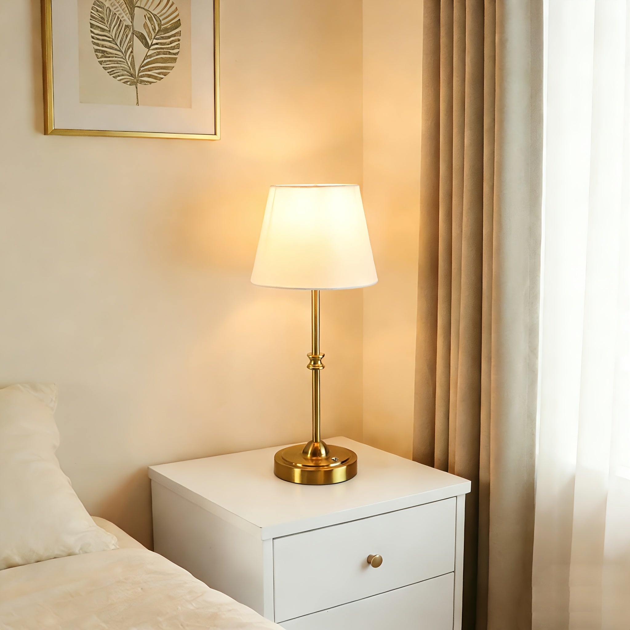 Detachable bulb high-low wireless table lamp, rechargeable and portable, stepless dimming, suitable for various scene ambiance adjustment, romantic and warm gift lamp