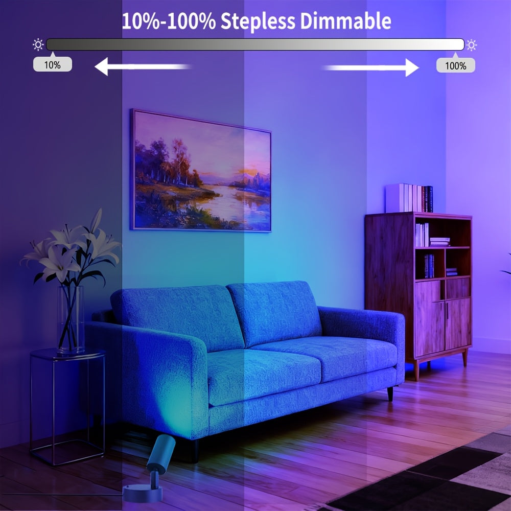 RGBW Indoor Spotlight, Multi-Color Changing Wall Light with Touch and Remote Control, Mini Spotlight, Dimmable LED Plant Spot Light, Art Decorative Light