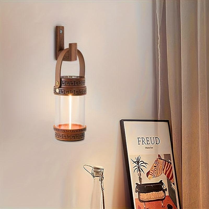 Solid wood aromatherapy tungsten filament ambiance light, rechargeable soft filament bedroom bedside night light, essential oil aromatherapy lamp. Decorative ambiance table lamp, bedside night light