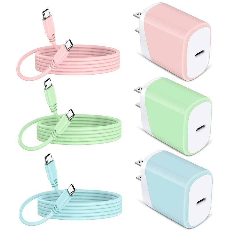 20W PD Fast Charger, USB C Box, Fast Wall Charger, 47.24inch USB C to USB C Cable, Lightweight Design, Fast Charging, Power Supply, 10-20W Output Power, 100V-240V Operating Voltage, with US Plug, for C Type Port Mobile Phones