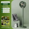 5-Speed Solar Powered Standing Fan, 4 Adjustable Heights Portable Outdoor Fan for Camping & Barbecue, Type-C Fast Charging, 4000mAh Long Lasting Battery, Brushless Motor Built-in Rechargeable Lithium Battery