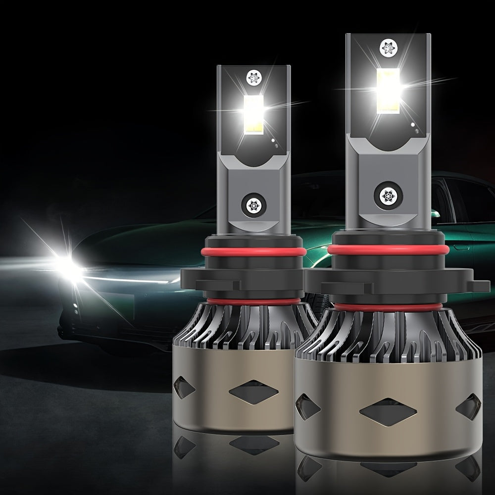 2-Pack H7 LED Headlights, H1, H4, H7, H11, COB Chip with Cooling Fan, 200W High Power, High/Low Beam Switching, No Canbus Error, 800% Brightness Increase, Compatible with HB3/9005, HB4/9006, HIR2/9012-G116