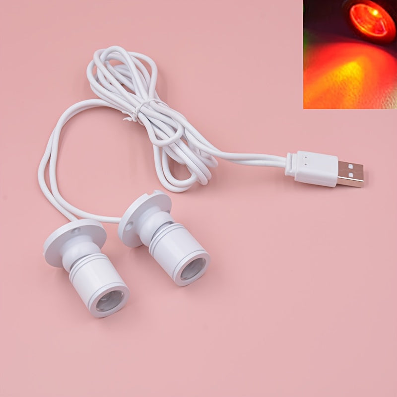 Dual-head USB LED desk lamp, with gooseneck arm and USB cable - suitable for office, aquarium, bookshelf - USB spotlight, ceiling/luminaire (not compatible with USB port)