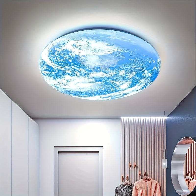 Ceiling Light | 6000K-3000K-4000K LED Modern Ceiling Light, Wall Light, Daylight White Ceiling Light, Suitable for Bedroom, Kitchen, Bathroom, Hallway, Laundry Room, Moon Wall Light | Metal, Acrylic Lampshade, Semi-Flush Mount, Hardwired