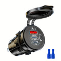 Versatile Car Charger - Features a Switch, Compatible with 12V/24V for Vehicles, Boats, Motorcycles, And Rvs - Portable, Includes Installation Tools|Stylish Design|Includes Voltmeter, Socket for Boat Charging, No Battery Included