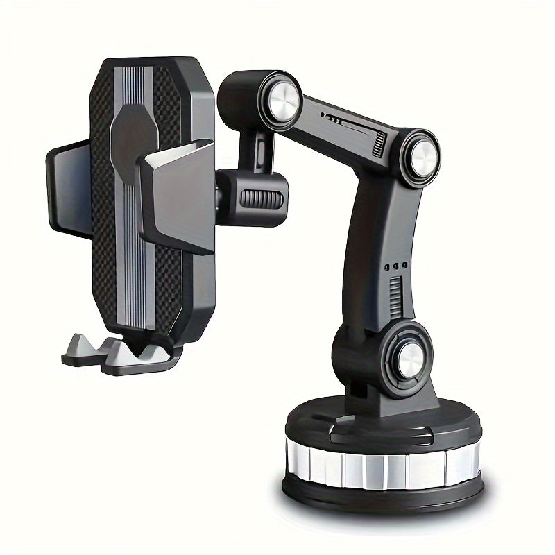 Flexible Arm, Easy Navigation & Hands-Free Phone Operation - Universal Car Phone Holder - Sturdy Suction Cup Base, Fits Dashboard