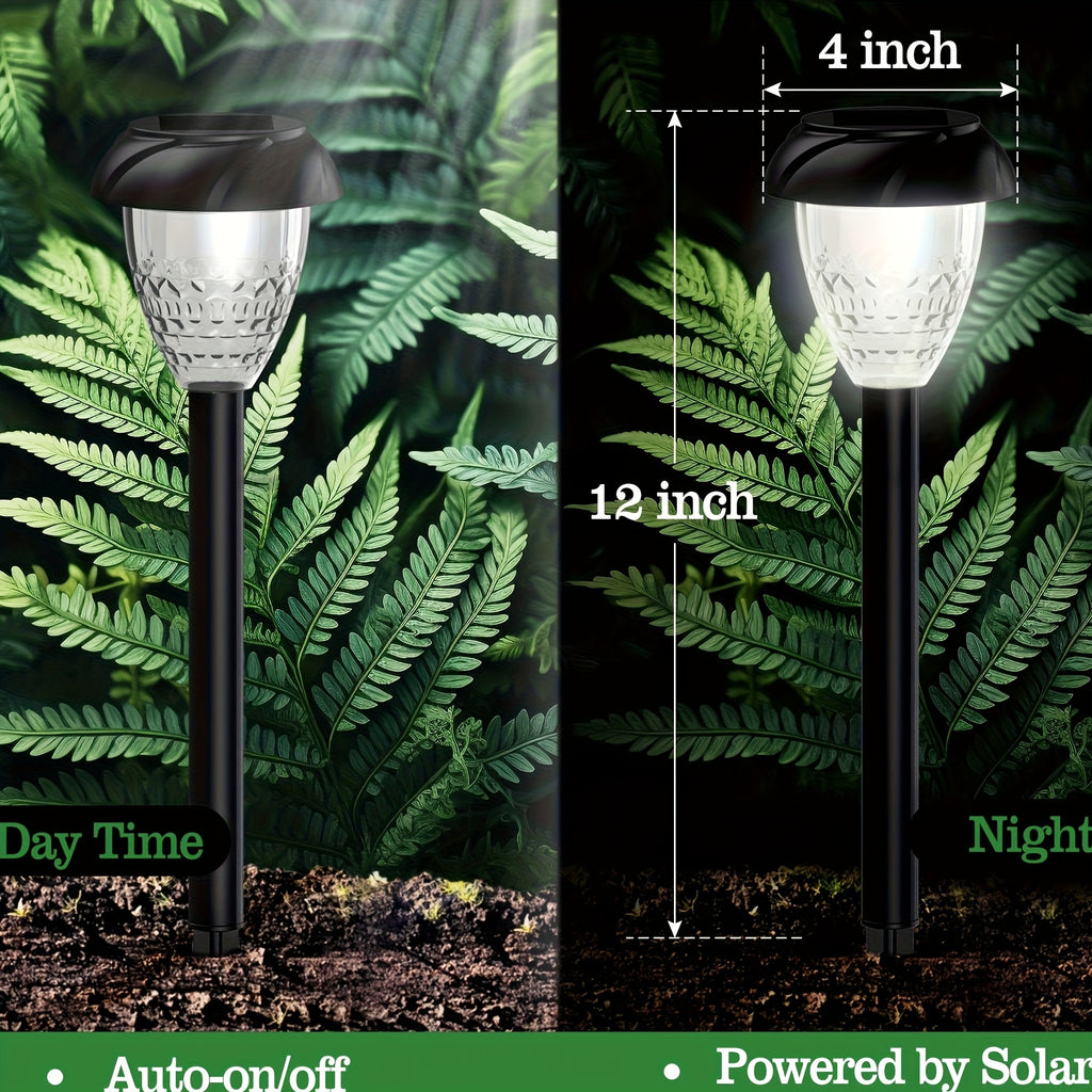 10-Piece Courtyard and Garden Solar Path Light - Ultra-Bright White LED, Dusk/Dawn Automatic On/Off, Mandala Pattern Ground Lighting, Easy Wireless Installation, Enhance Atmosphere of Lawn, Path and Outdoor Spaces