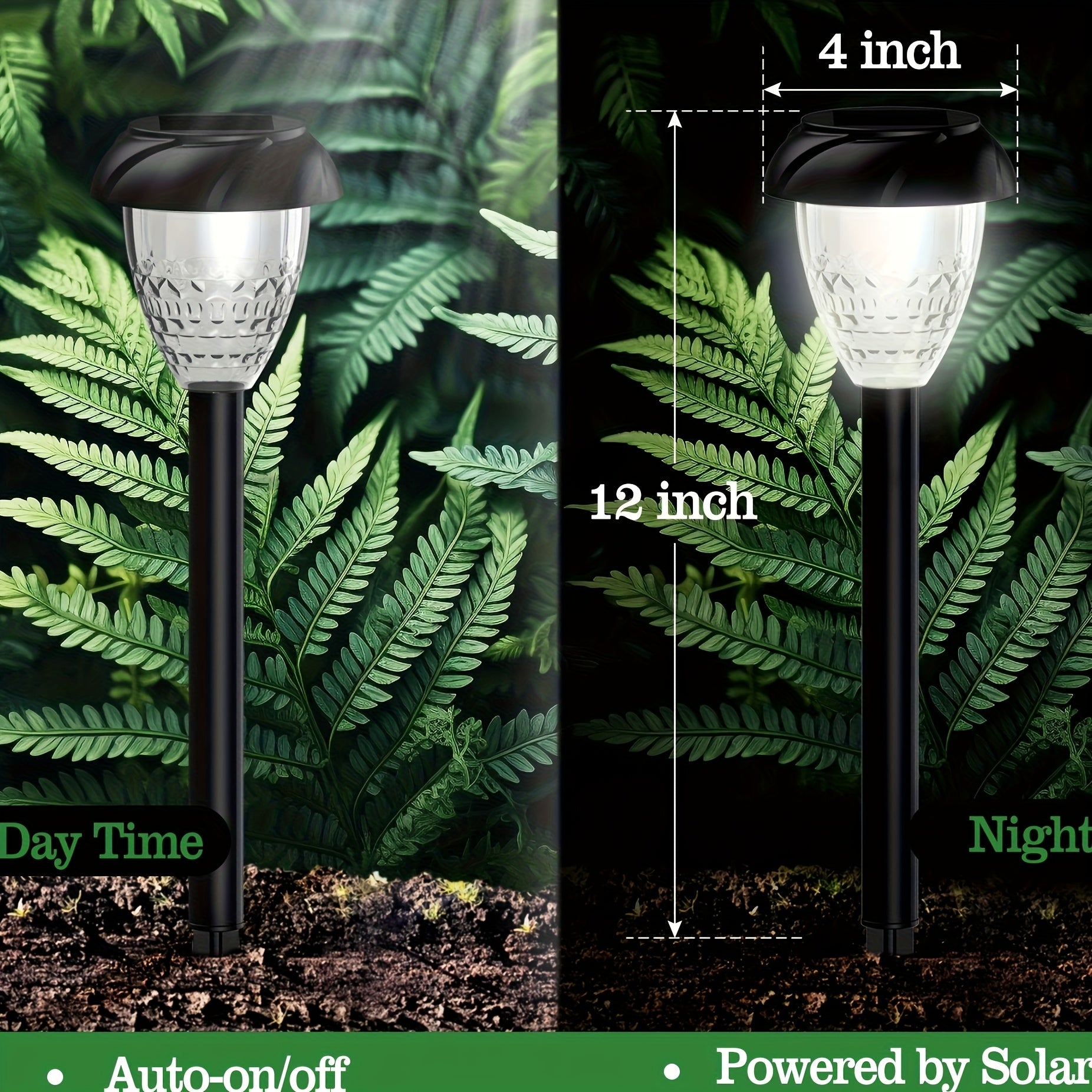 10-Piece Courtyard and Garden Solar Path Light - Ultra-Bright White LED, Dusk/Dawn Automatic On/Off, Mandala Pattern Ground Lighting, Easy Wireless Installation, Enhance Atmosphere of Lawn, Path and Outdoor Spaces
