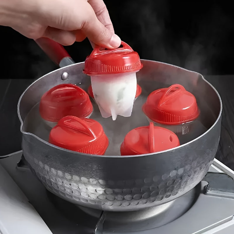 2-Piece Non-Stick Silicone Egg Cooker, Easy Boiling & Steaming Kitchen Gadget for Perfectly Cooked Eggs