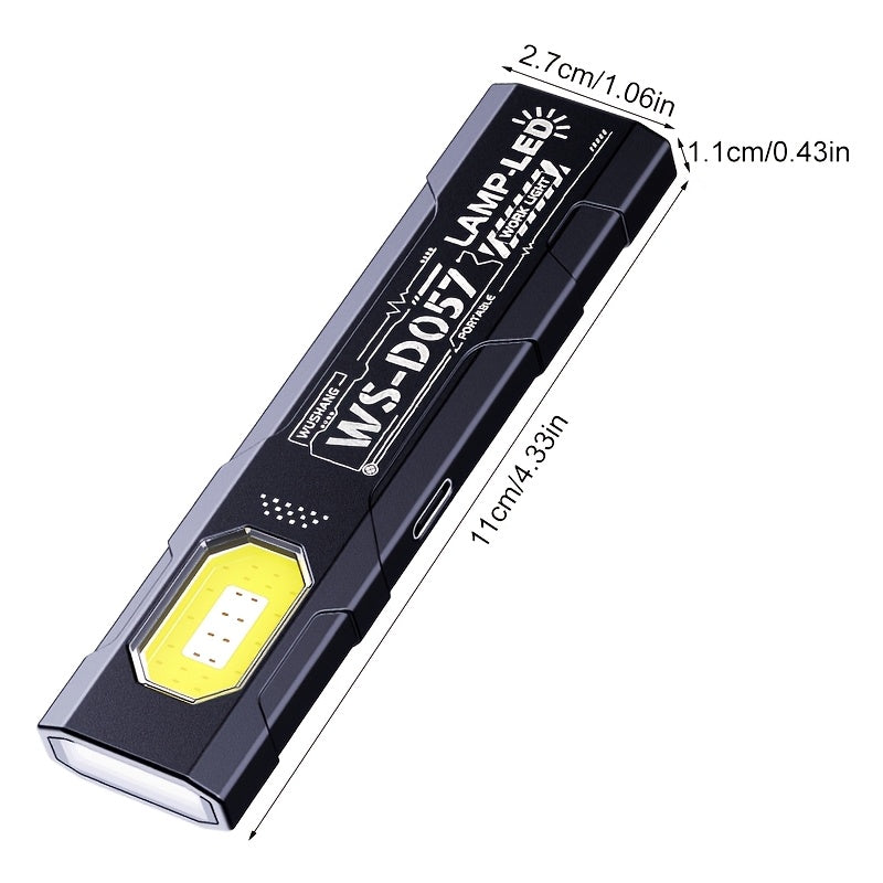 Outdoor LED Flashlight, Portable Mini Pocket Light, Floodlight Work Lamp, 5 Lighting Modes