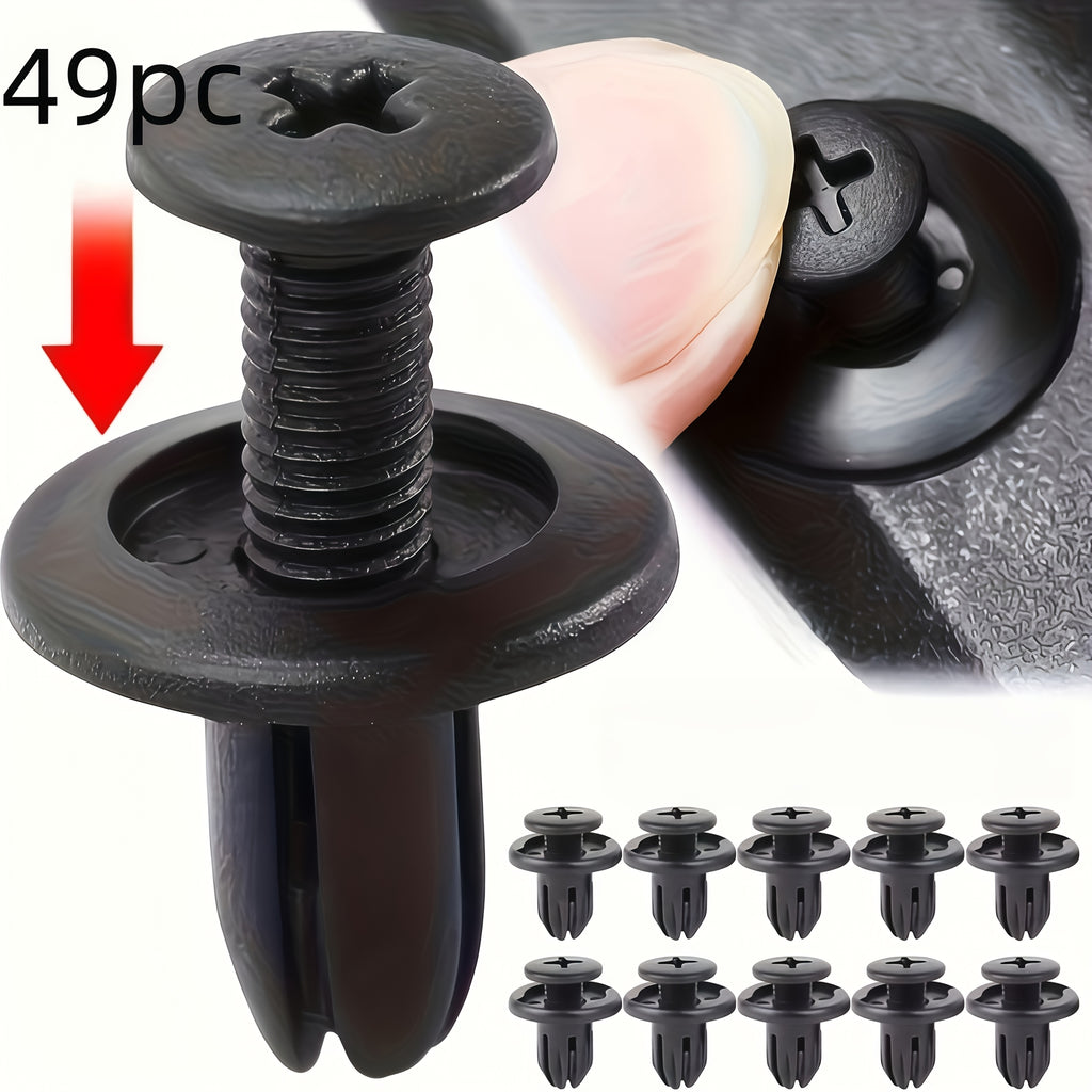 49pc Universal Best-Selling Car Fender Fixing Clips Liner Mudguard Fastener Set Trunk Bumper Retainer Clips
