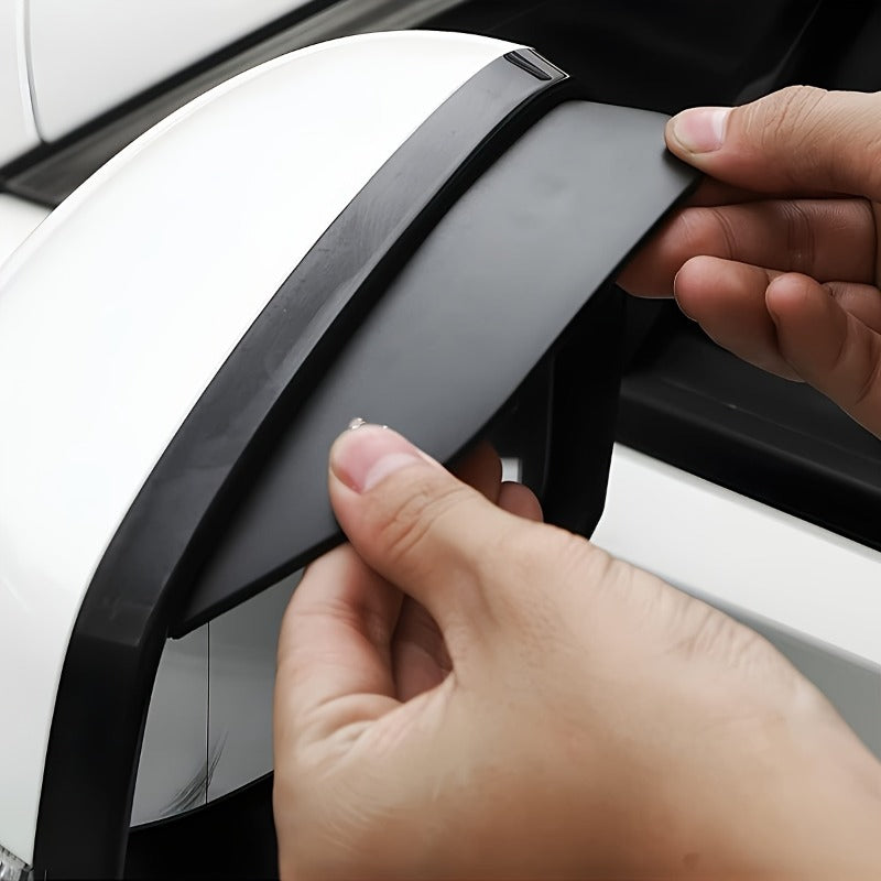 2pcs Car Side Mirror Rain Visor – Thickened Carbon Fiber Texture Rain Cover, Waterproof & Anti-Fog for Enhanced Clear Vision, Reinforced Edges for Durable Mirror Protection. Ideal for Rainy & Night Driving. Universal Fit Auto Modification Accessory