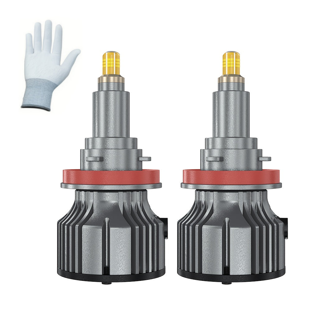2-Pack 360° H7 LED Car Headlight Bulbs CANBUS H1 H8 H9 H11 200W 9005 9006 HB3 HB4 LED Fog Light Assembly