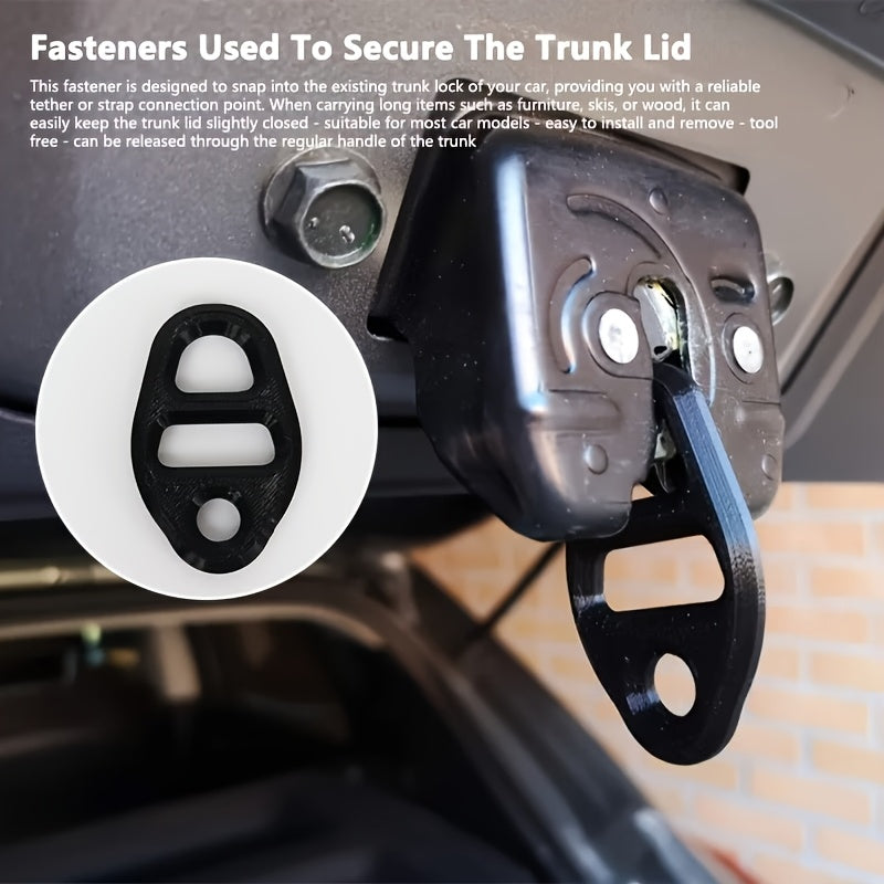 2Pcs, Car Trunk Latch, Fastener for Securing Car Trunk Lid, Fits Most Car Models, Universal Latch Clip-In Strap Attachment Point