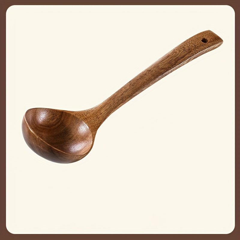 Wooden Spoon, Spatula, Soup Ladle – Wooden Kitchen Utensil Set, Wood Spoon Set