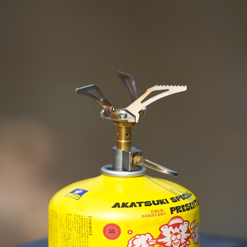 pandatour Pocket Stove - Outdoor Foldable Portable Camping Stove, Lightweight Compact Gas Stove with Ergonomic Handle, Easy Setup for Backpacking, Hiking, Picnic & Outdoor Cooking, Outdoor Cooking Stove | Foldable Camping Stove | Durable Metal Stove