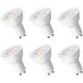 MTC GU10 LED bulb, dimmable GU10 bulb, 5000K daylight white bulb, 5.5W PAR16 LED spotlight bulb, 50W halogen equivalent track bulb, suitable for kitchen, range hood, bedroom, 6-pack