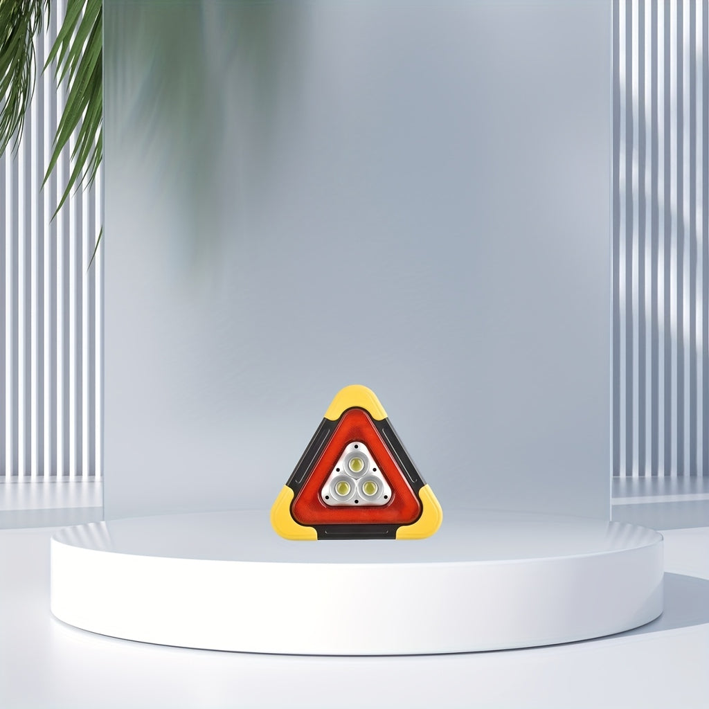 1-Pack Handheld Safety Warning Light, USB & Solar Rechargeable, Multi-Mode, for Home Decor, Basement Cleaning/Inspection, Garden Night Patrol, Roof Maintenance, Traffic Accidents, Long-Distance Travel Lighting (Built-in Battery) IP45