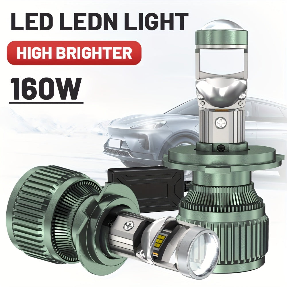 2Pcs H7 H4 H11 Canbus Car Headlight Lens H9 H8 9005 9006 HB3 HB4 LED Projector Bulbs 6000K Car Motorcycle Mini Lens