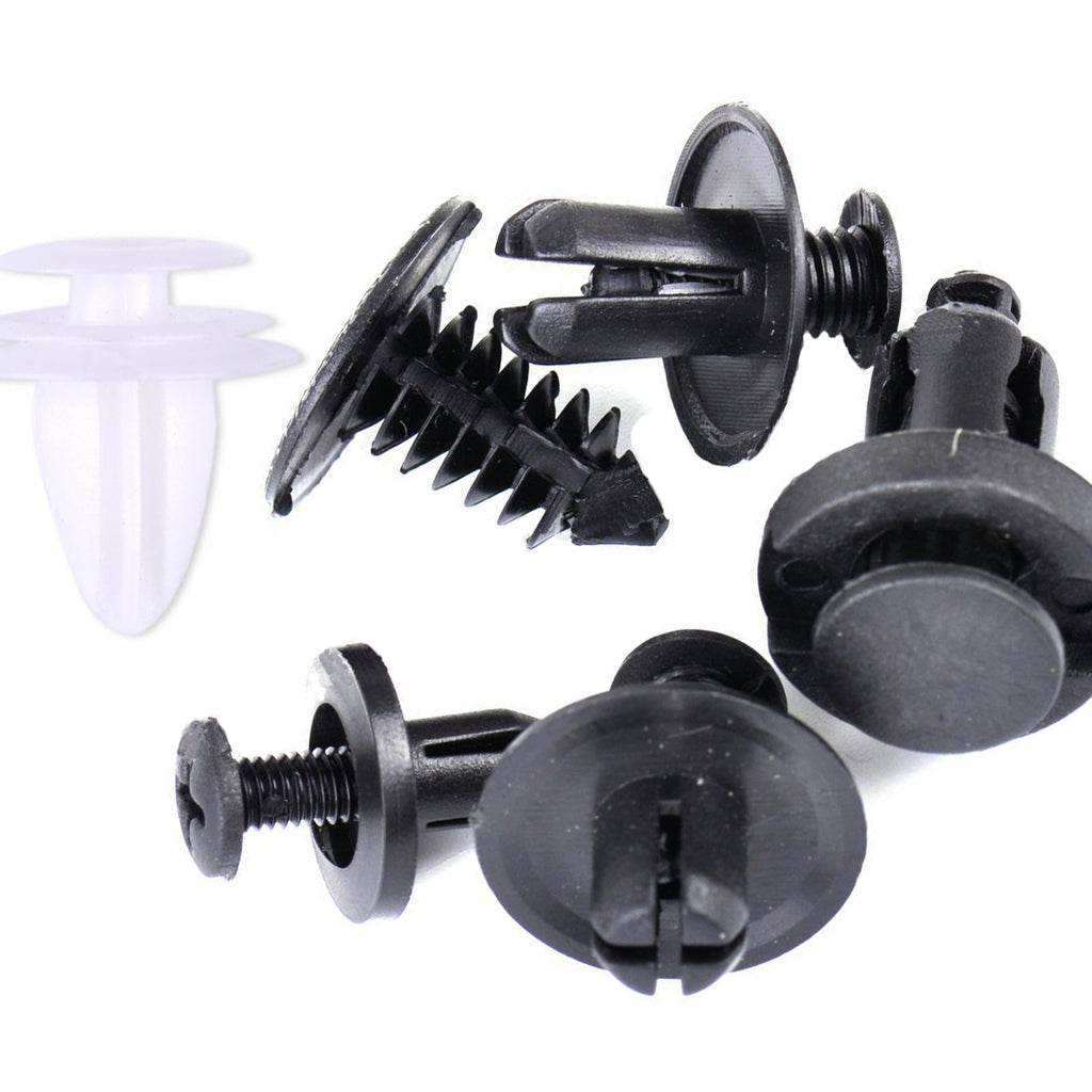 100-Piece Trim Panel Retainer Fastener Kit – Assorted Auto Fastener Clips for Car Body, Push-Type Retainers, Pins, Rivets, Bumpers, Doors & Other Auto Accessories