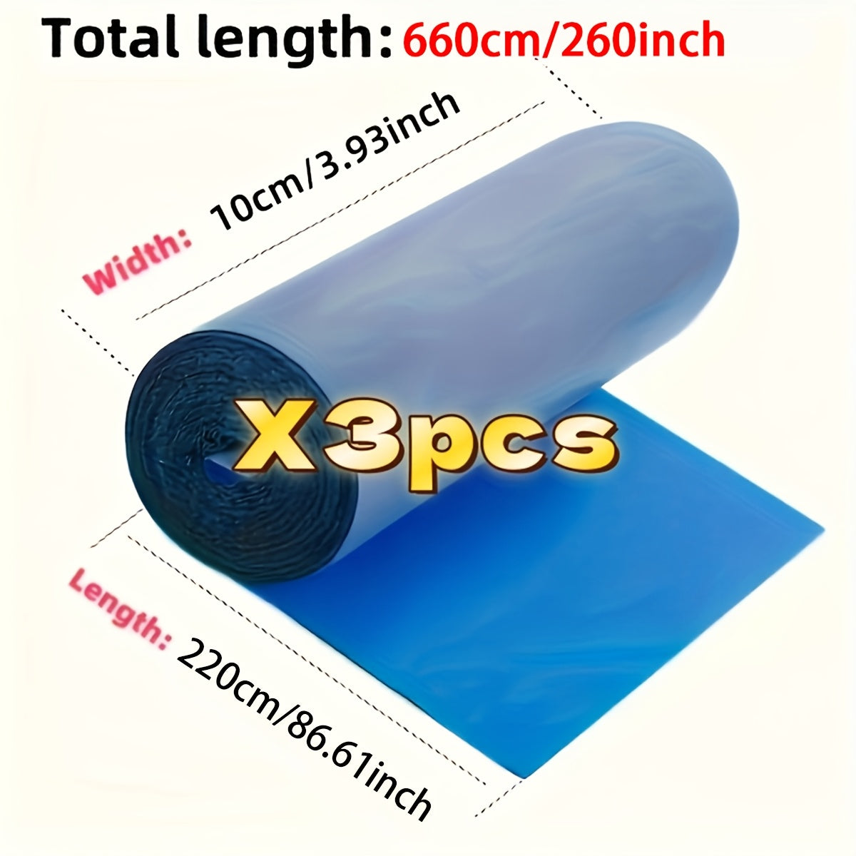 3卷 经济型大型工业防水屋顶胶带 - 耐寒耐热，重型塑料金属屋顶密封胶 (总长259.84英寸)，适用于金属瓦和瓦楞瓦屋顶，易于涂抹，持久密封
